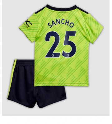 Manchester United Jadon Sancho #25 babykläder Tredje Tröja barn 2022-23 Korta ärmar (+ Korta byxor)